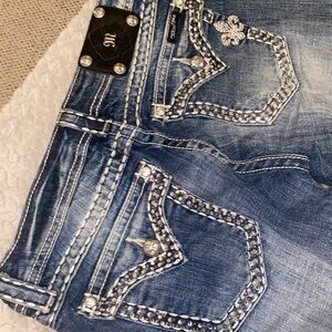 Women's Blue Embellished Jeans Miss Me